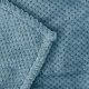 Waffle Textured Slate Blue Fleece Blanket, Super Soft and Warm 50x70 inches Throw Blanket for Couch, Cozy, Fuzzy and Lightweight