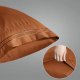 Microfiber Pillow Cases - Standard Size Set of 2-1800 Thread Count Ultra Soft Caramel Pumpkin Pillowcases - Wrinkle Resistant