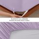Deep Pocket Full Size Sheets Set - Fits Mattresses Up to 21" Thick, 4 Piece Air Mattress Sheets with Deep Pocket, Moisture Wicking Soft Cooling Bedding Sheets & Pillowcases, Light Purple