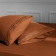 Microfiber Pillow Cases - Standard Size Set of 2-1800 Thread Count Ultra Soft Caramel Pumpkin Pillowcases - Wrinkle Resistant