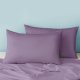 Softer, Cooler Bamboo Blend Pillowcases, Set of 2, 400 Silk Satin Textured Pillowcases, Reversible Smooth Pillowcases with Envelope Closure, Lavender King